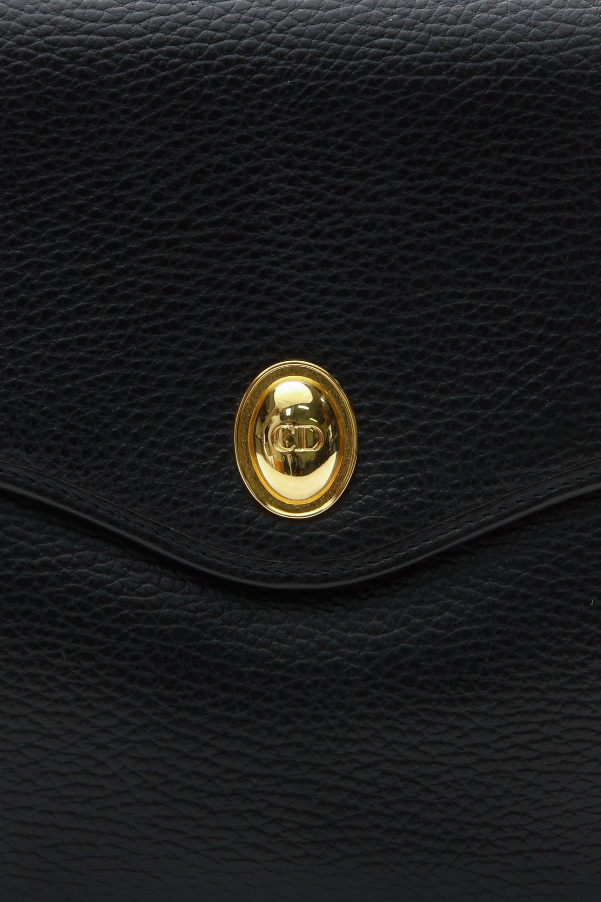 Vintage Flap Crossbody Bag - Black