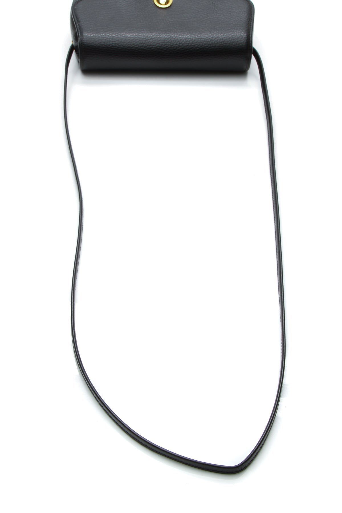 Vintage Flap Crossbody Bag - Black