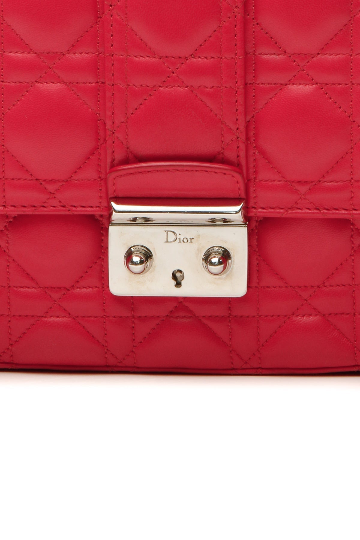 Cannage Miss Dior Large Flap Bag - Dark Pink