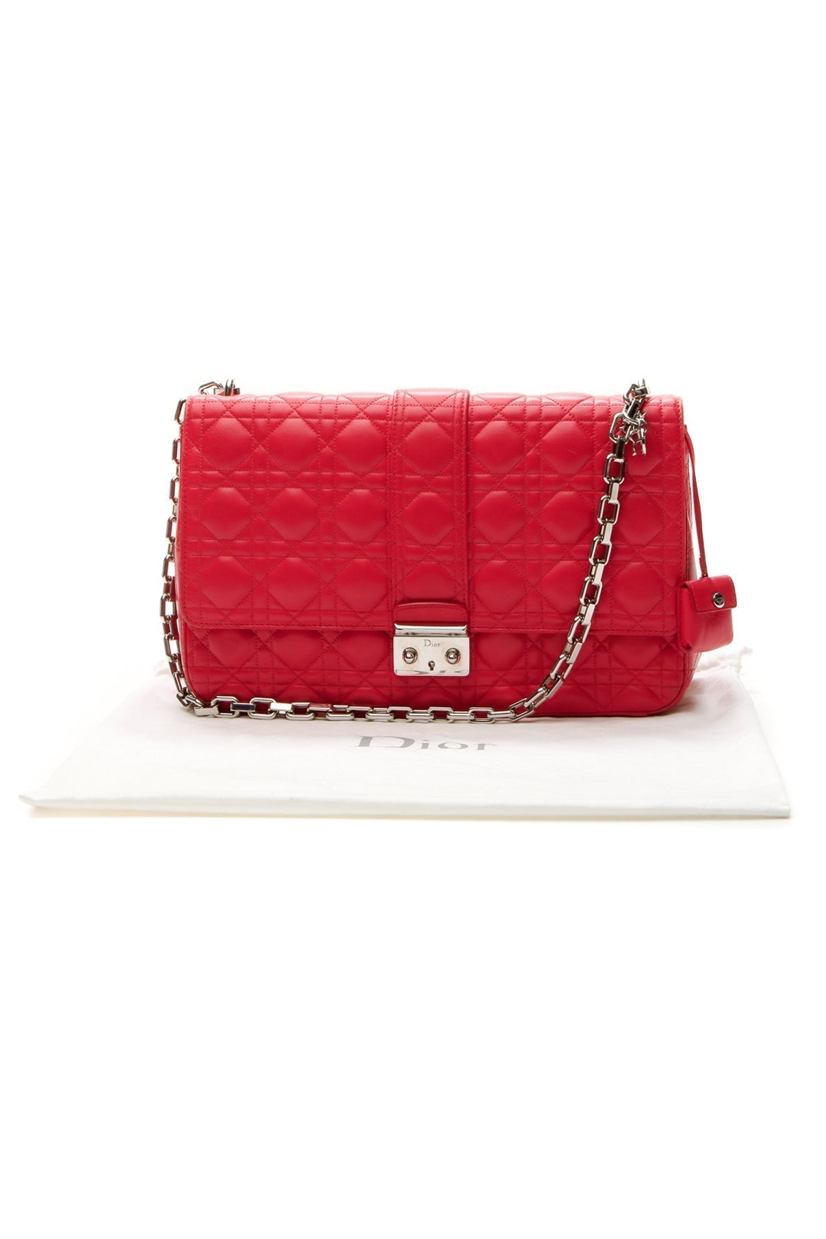 Cannage Miss Dior Large Flap Bag - Dark Pink
