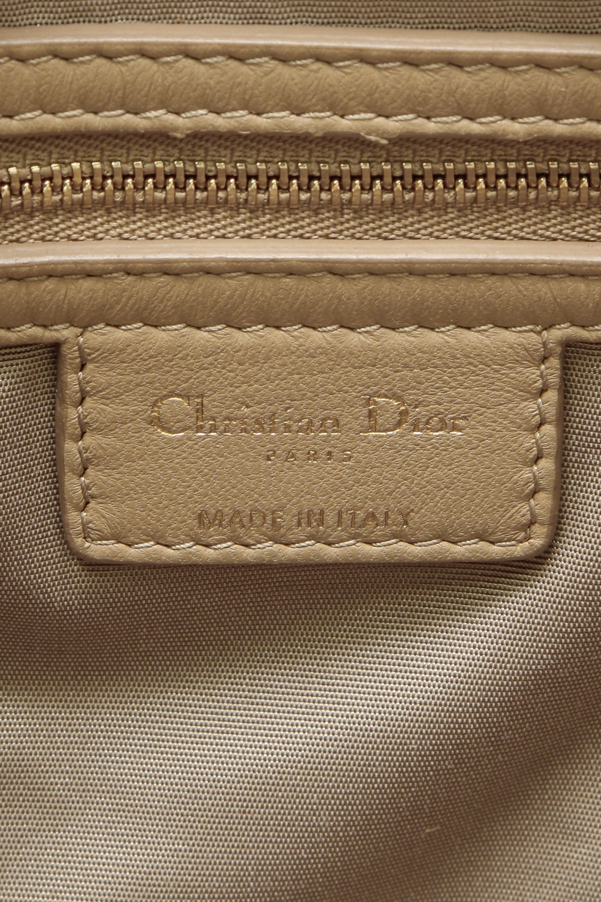 Cannage Large Shopping Tote Bag - Beige