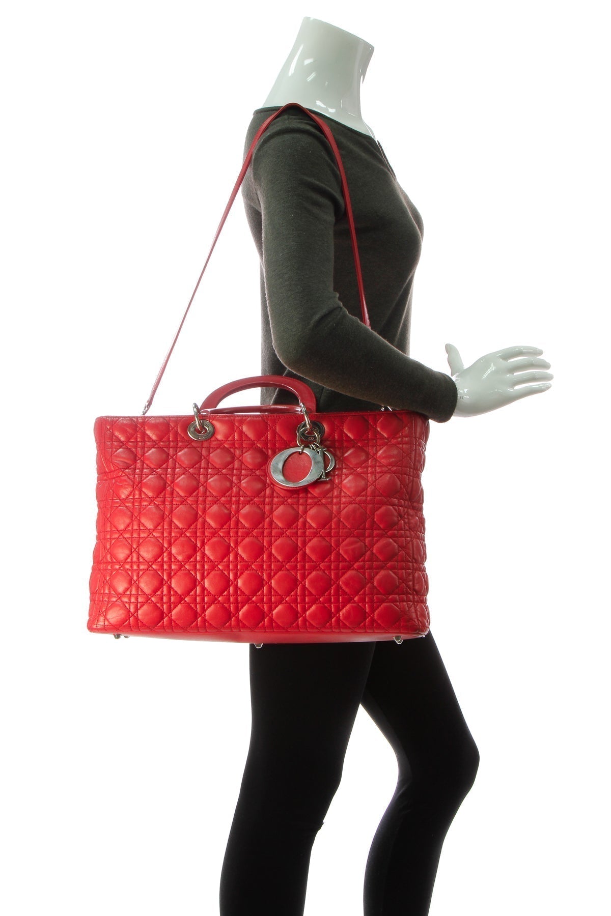 Cannage XL Lady Dior Bag - Red