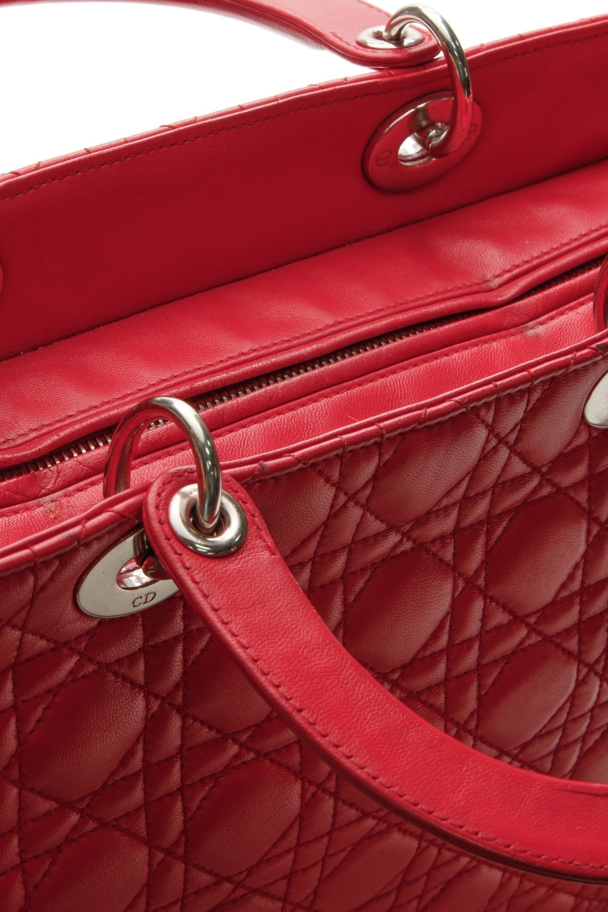 Cannage XL Lady Dior Bag - Red
