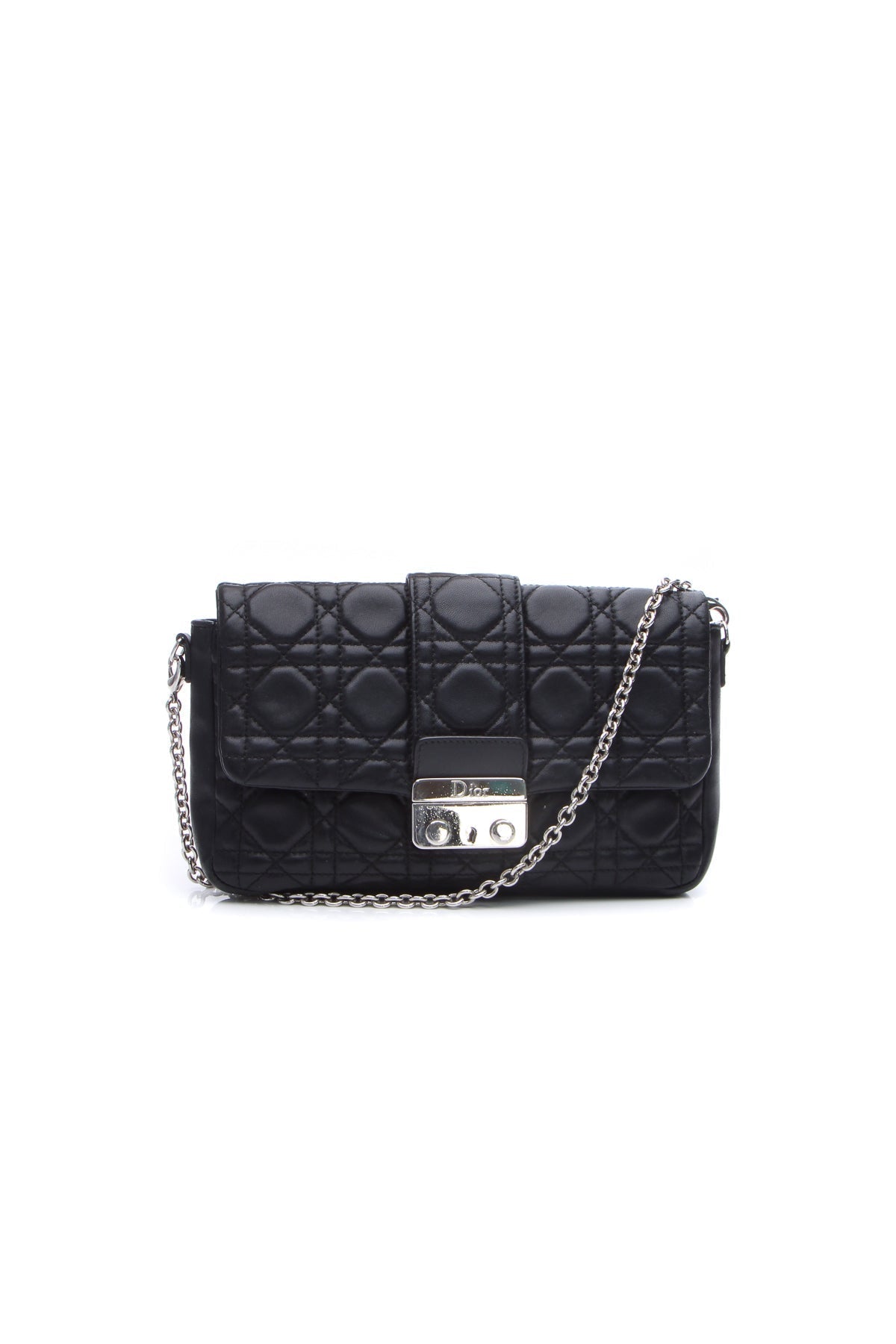 Cannage New Lock Clutch Bag - Black