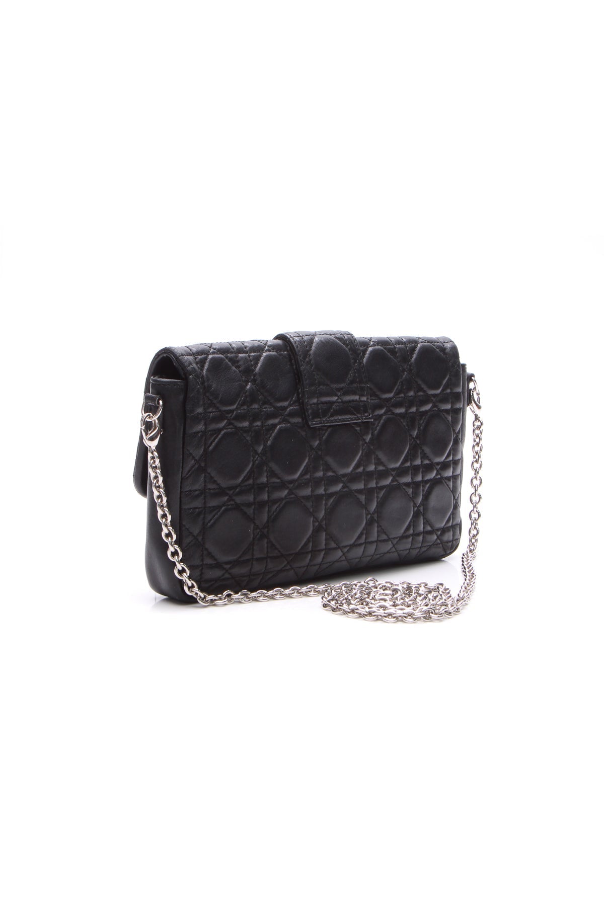 Cannage New Lock Clutch Bag - Black