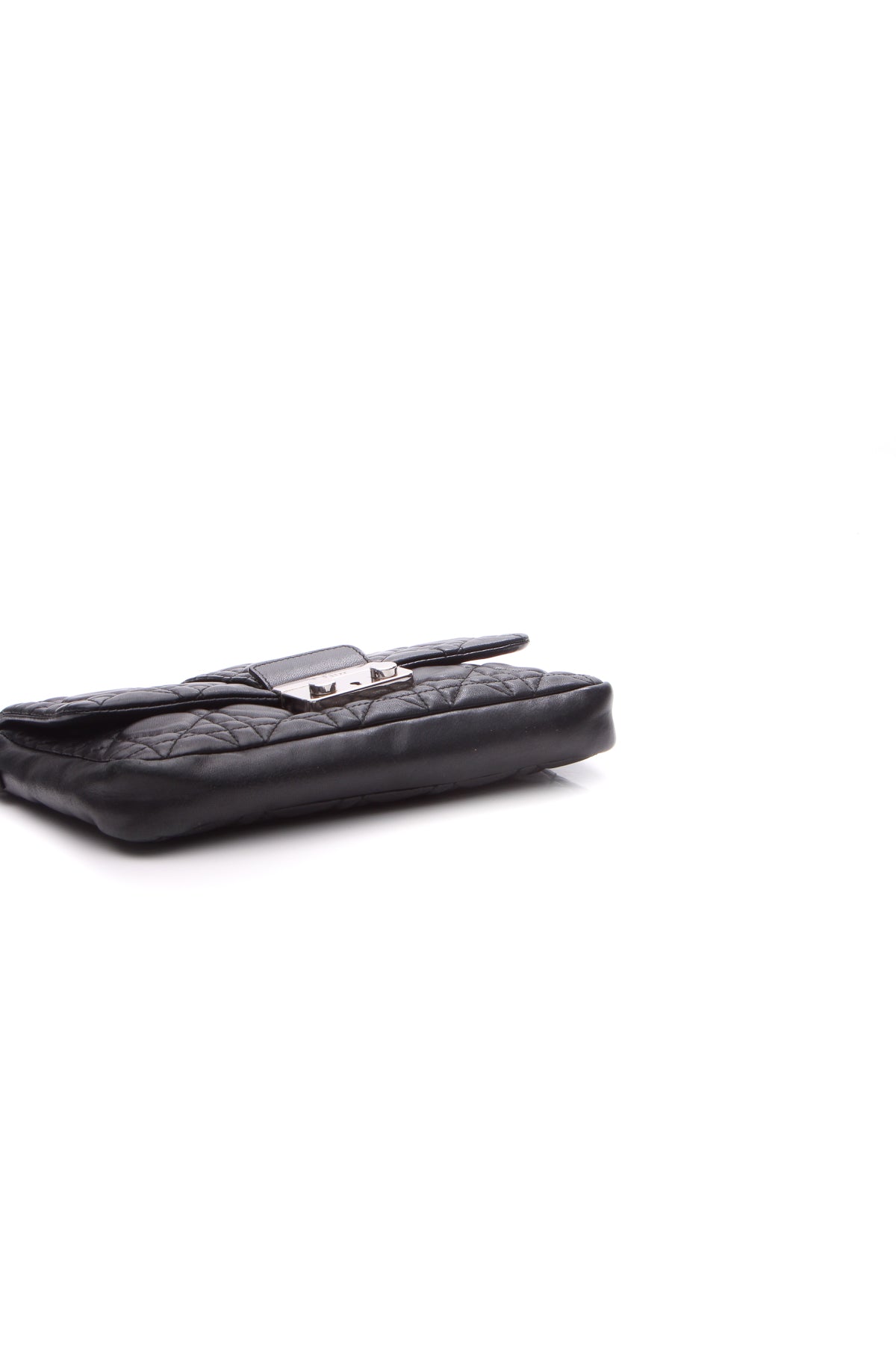 Cannage New Lock Clutch Bag - Black