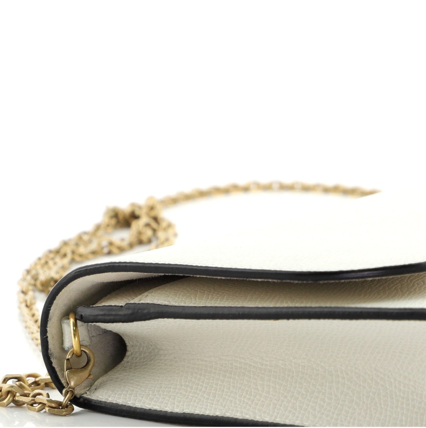 Saddle Chain Clutch Leather
