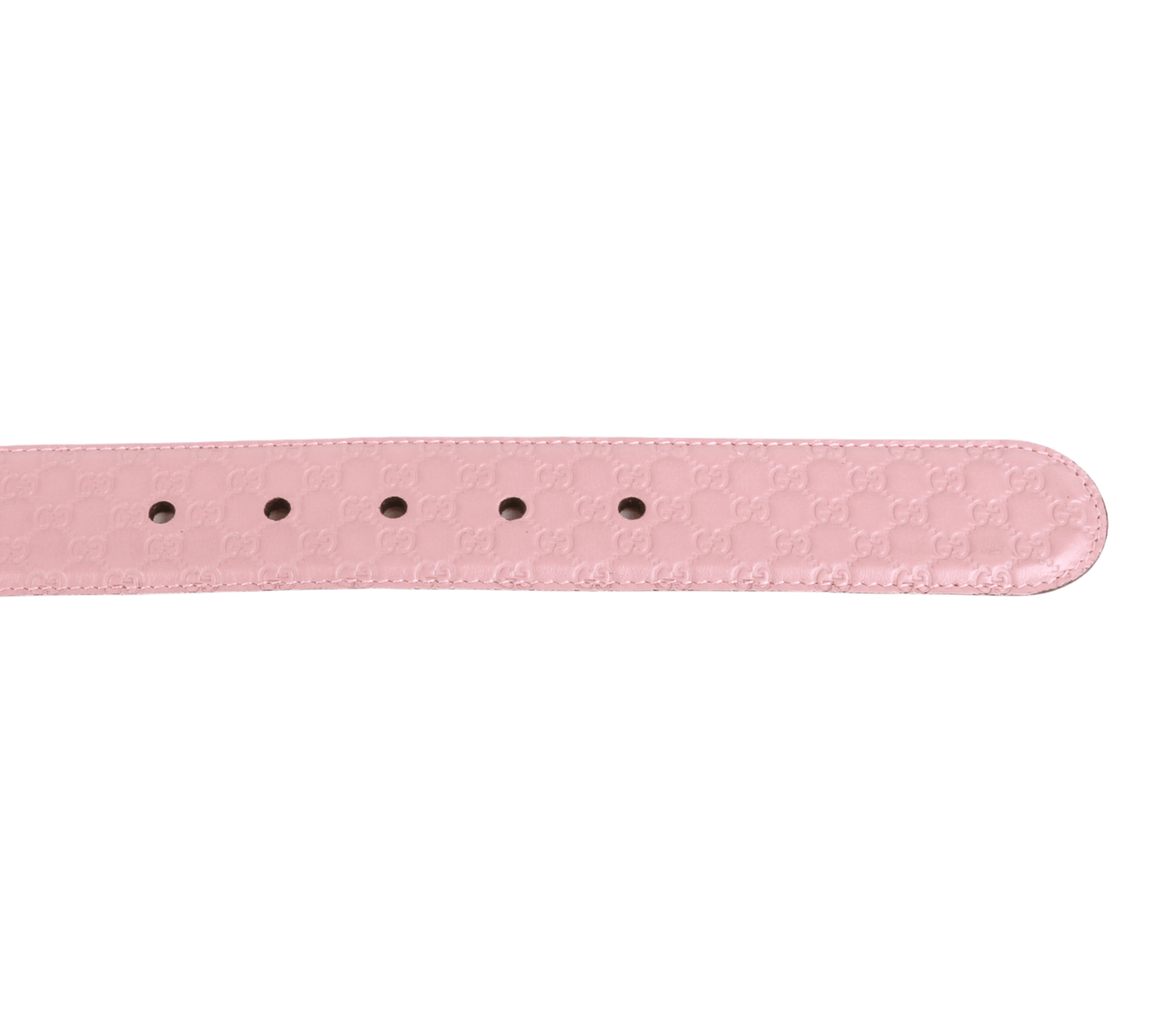 Authentic Gucci Micro Guccissima Belt pink leather