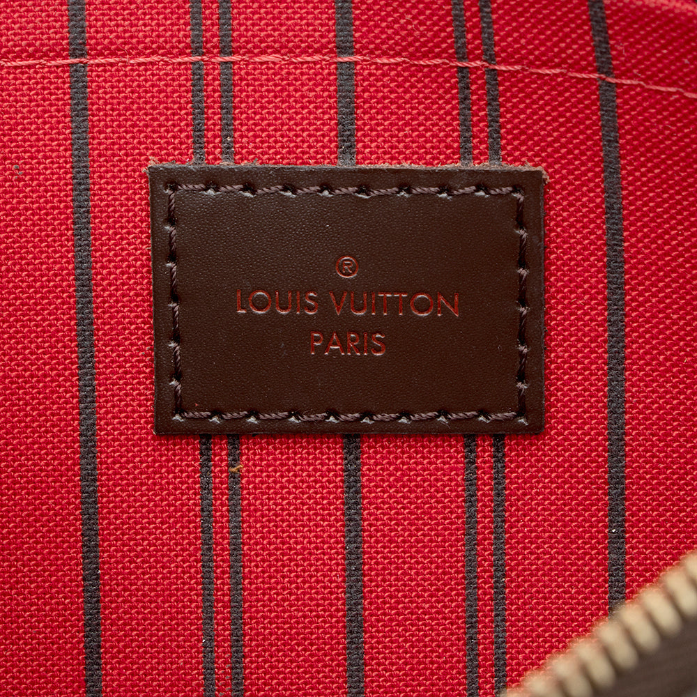 Louis Vuitton Damier Ebene Neverfull MM Pochette (SHF-18085)