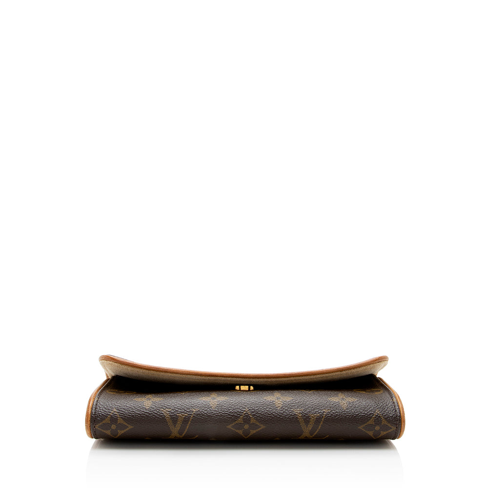 Louis Vuitton Vintage Monogram Canvas Pochette Twin PM Shoulder Bag (SHF-17997)