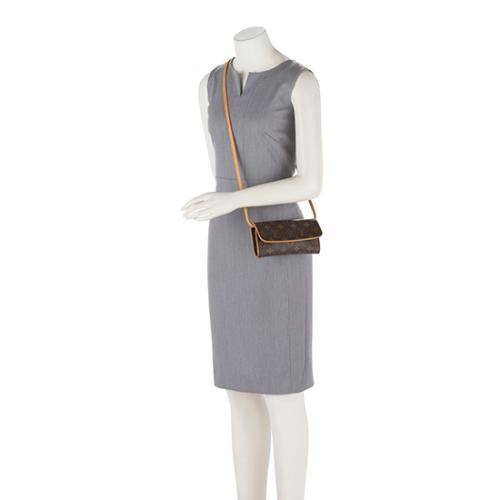 Louis Vuitton Vintage Monogram Canvas Pochette Twin PM Shoulder Bag (SHF-17997)