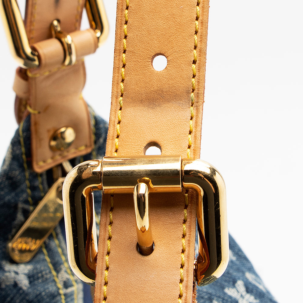 Louis Vuitton Monogram Denim Baggy GM Shoulder Bag (SHF-18206)