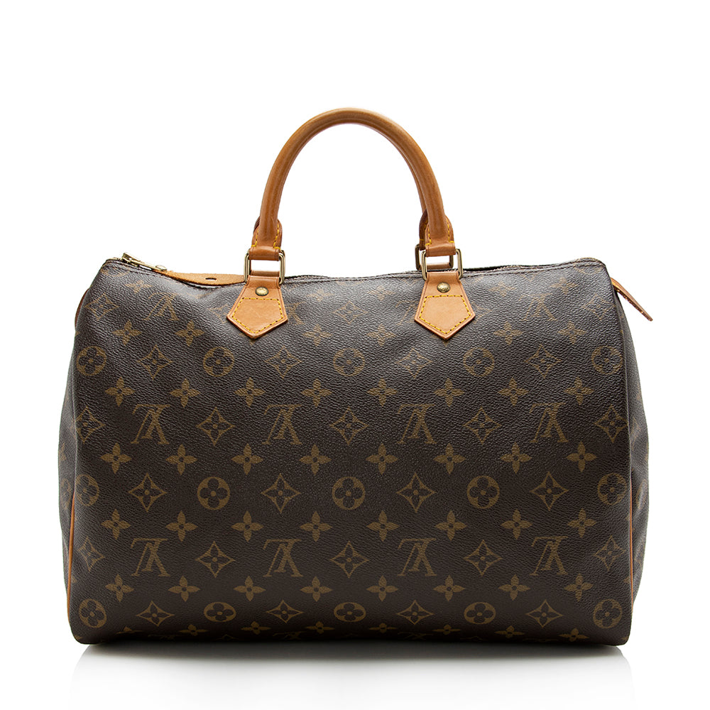 Louis Vuitton Vintage Monogram Canvas Speedy 35 Satchel (SHF-16728)