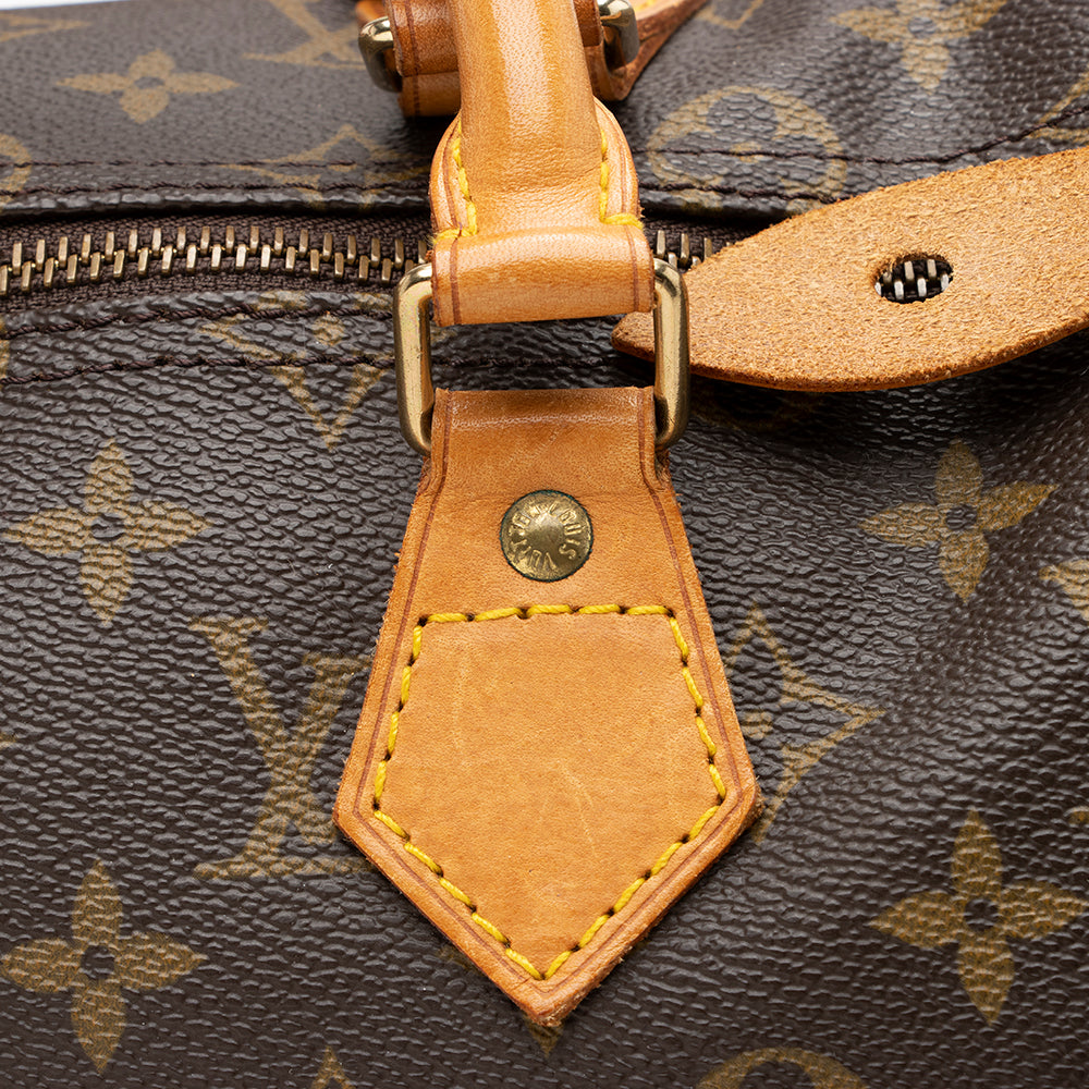 Louis Vuitton Vintage Monogram Canvas Speedy 35 Satchel (SHF-16728)