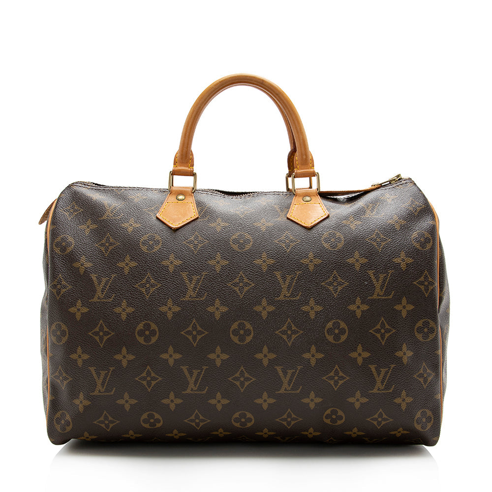 Louis Vuitton Vintage Monogram Canvas Speedy 35 Satchel (SHF-16728)