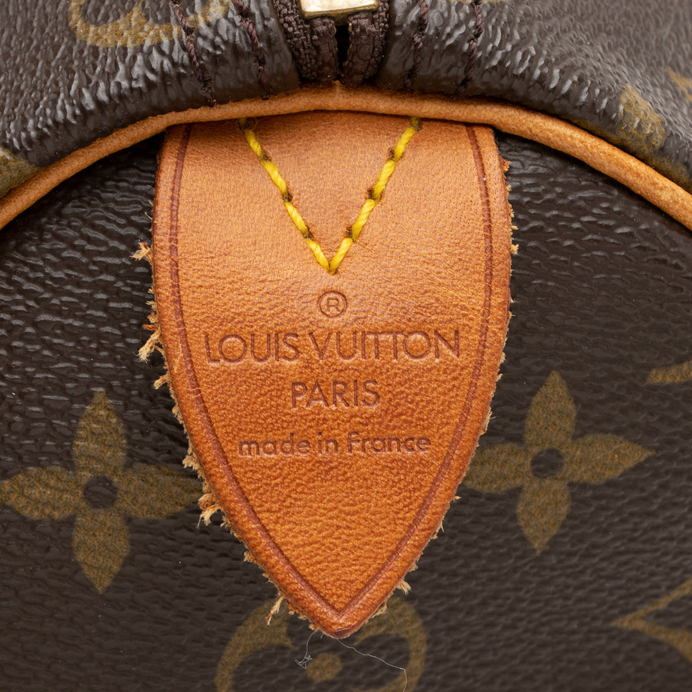 Louis Vuitton Vintage Monogram Canvas Speedy 35 Satchel (SHF-16728)