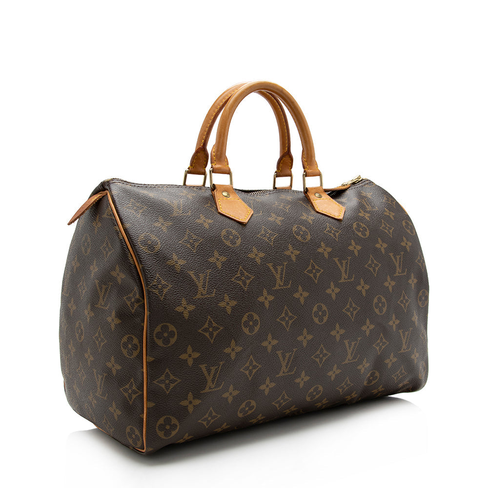 Louis Vuitton Vintage Monogram Canvas Speedy 35 Satchel (SHF-16728)
