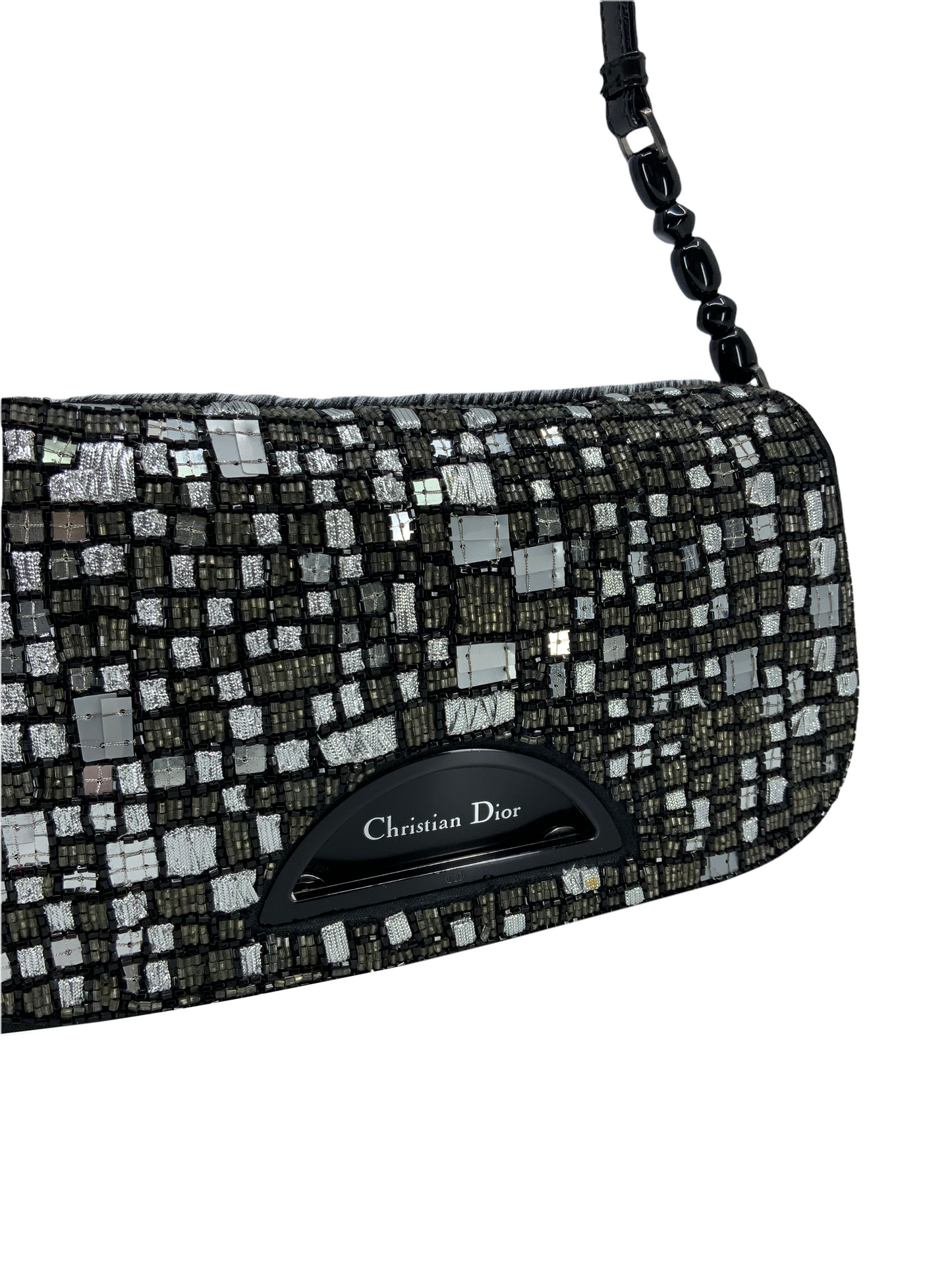 Christian Dior Beaded Calf Hair Malice Bag