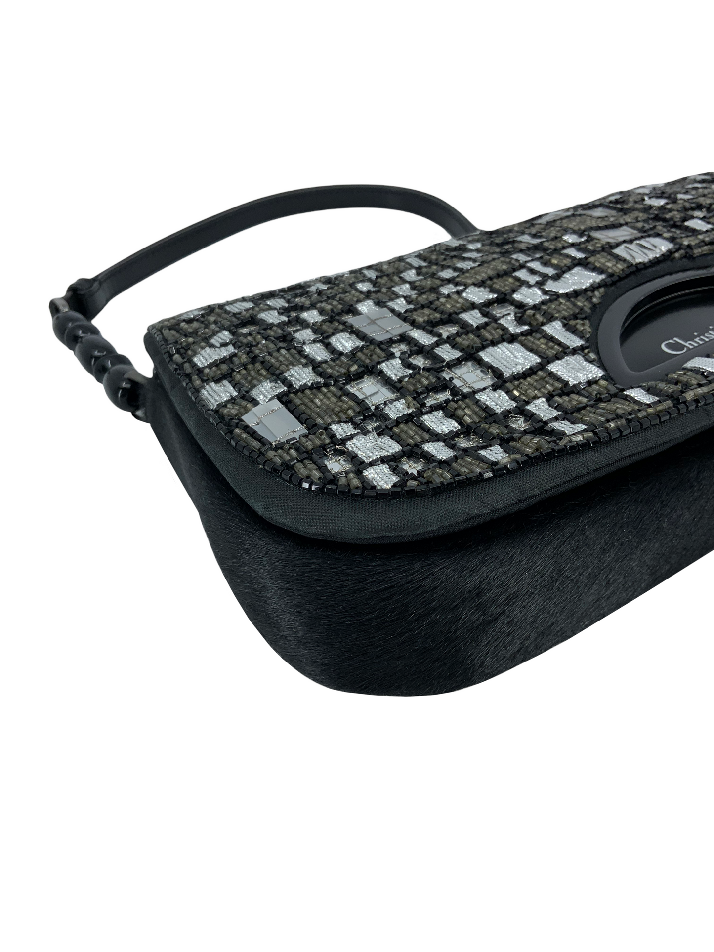 Christian Dior Beaded Calf Hair Malice Bag