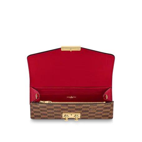 Louis Vuitton CROISETTE CHAIN WALLET Scarlet Red