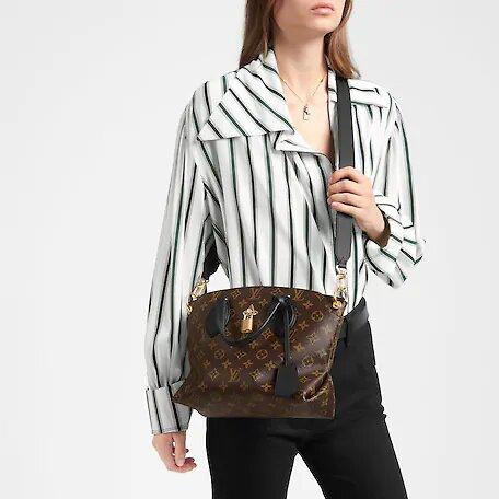Louis Vuitton FLOWER ZIPPED TOTE PM Black