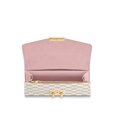 Louis Vuitton CROISETTE CHAIN WALLET Rose Ballerine Pink