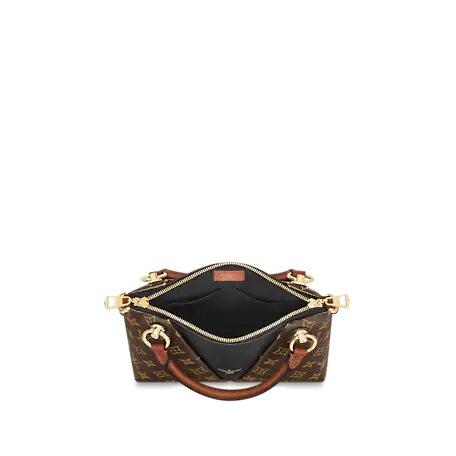 Louis Vuitton V TOTE BB Black/Caramel