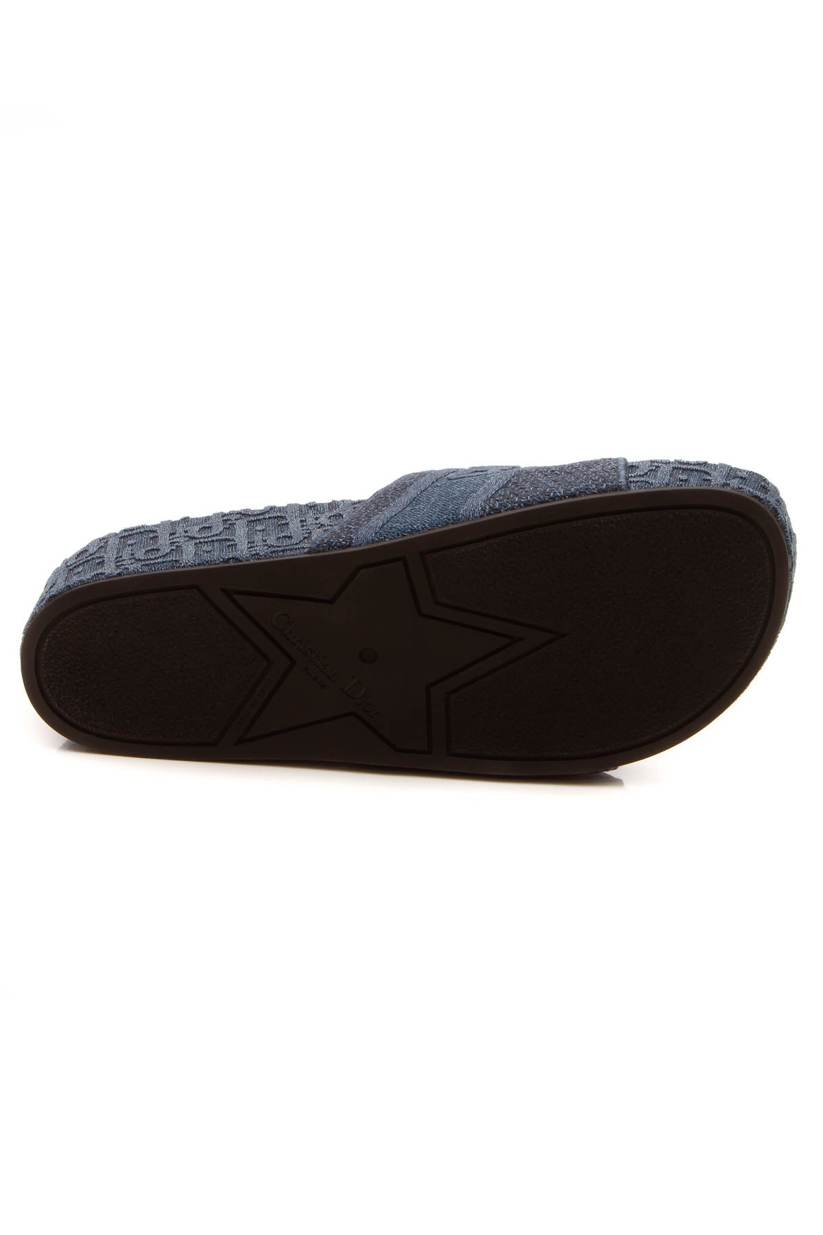Dway Platform Slide Sandals - Denim Oblique Size 42