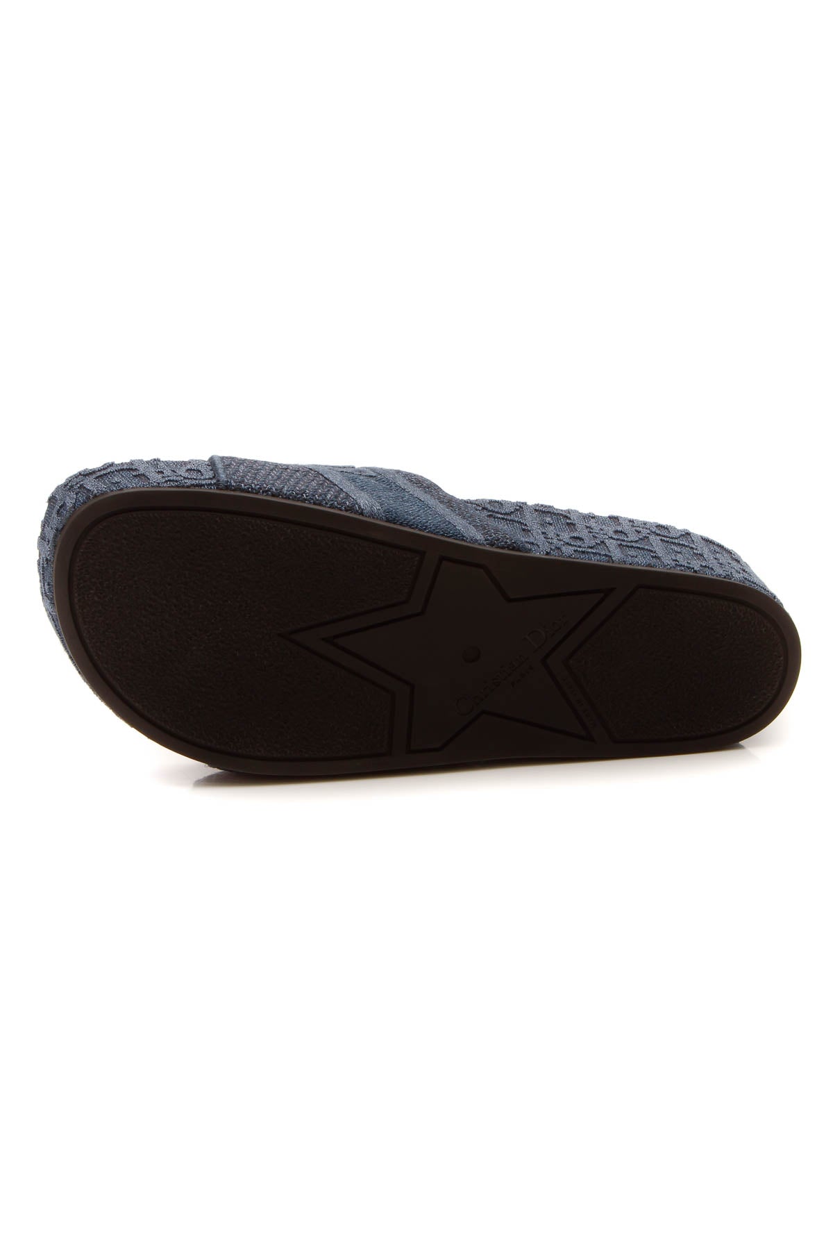 Dway Platform Slide Sandals - Denim Oblique Size 42
