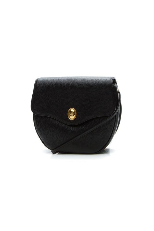 Vintage Flap Crossbody Bag - Black