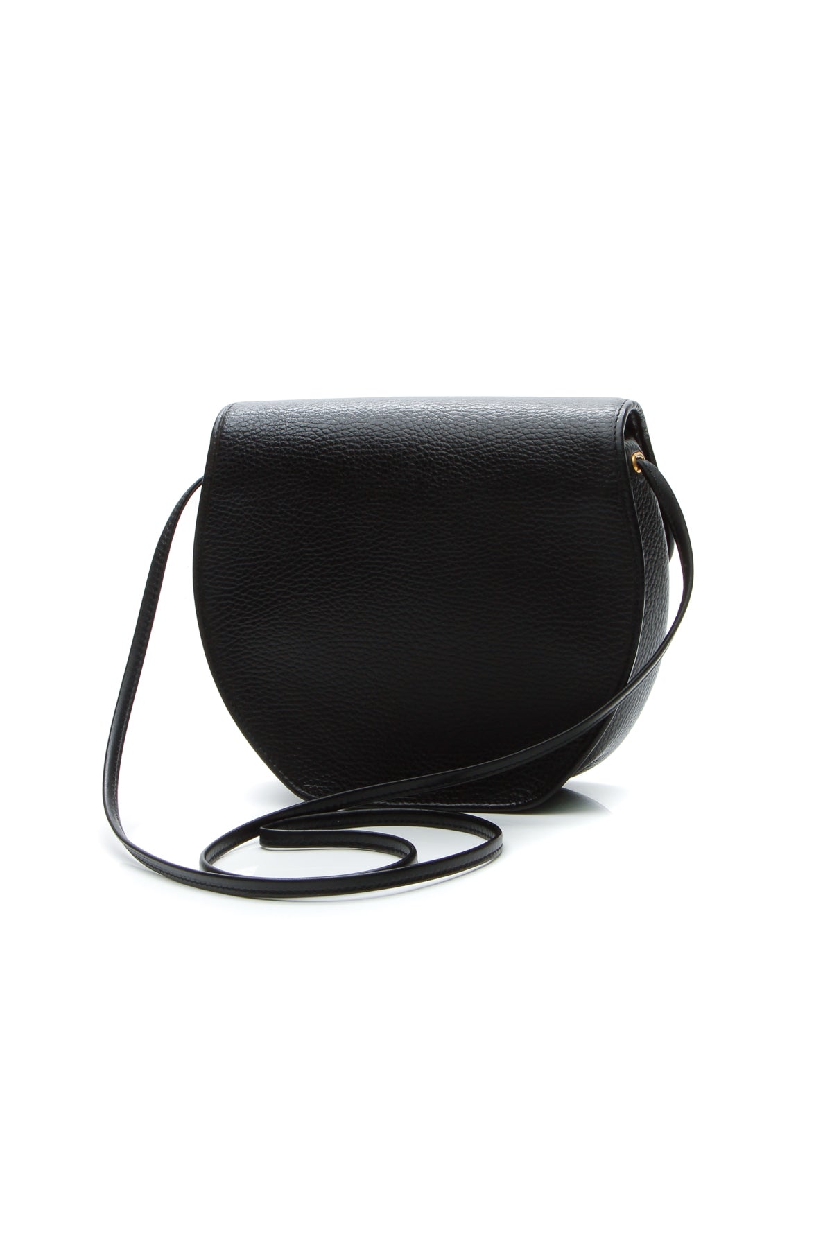 Vintage Flap Crossbody Bag - Black