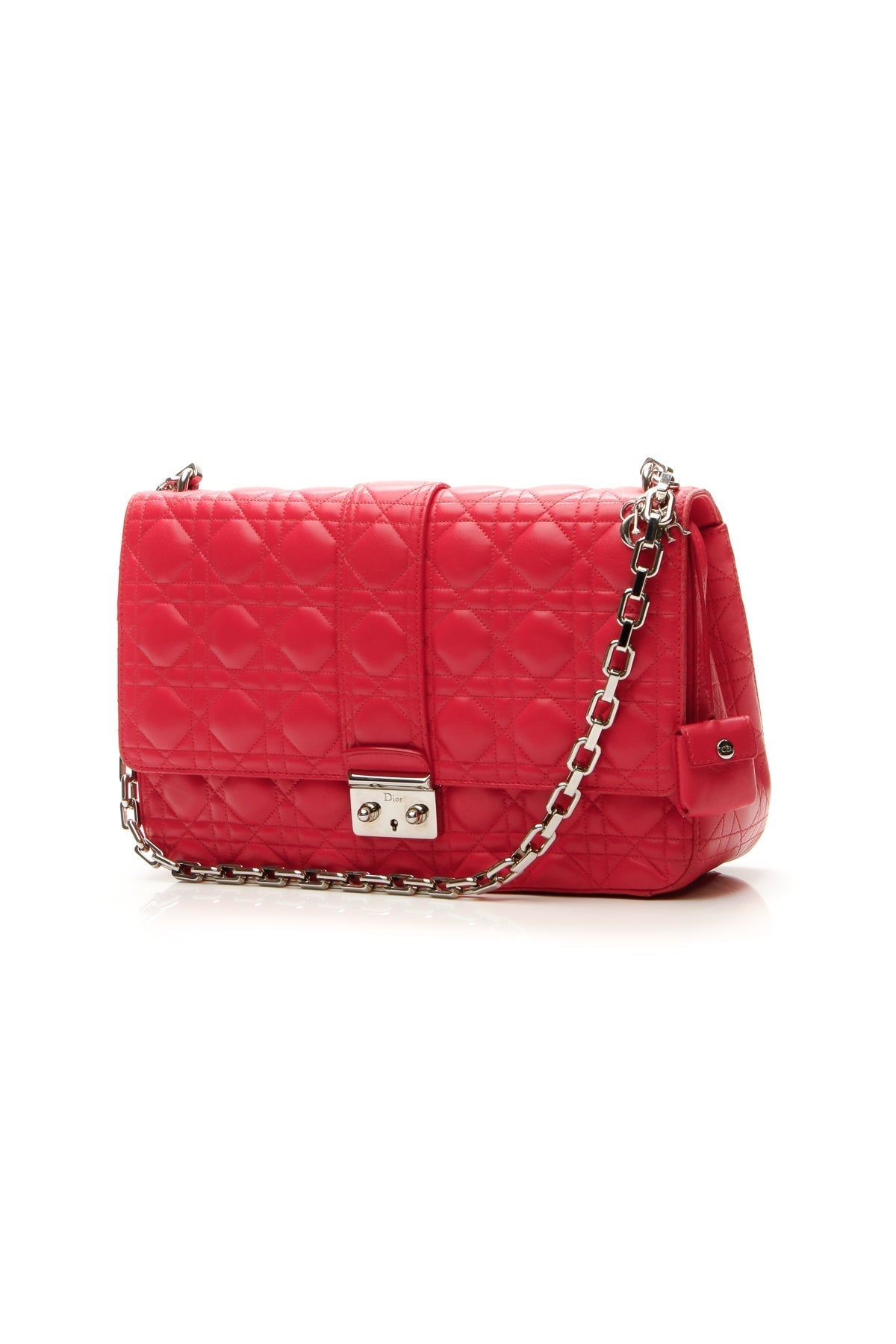 Cannage Miss Dior Large Flap Bag - Dark Pink