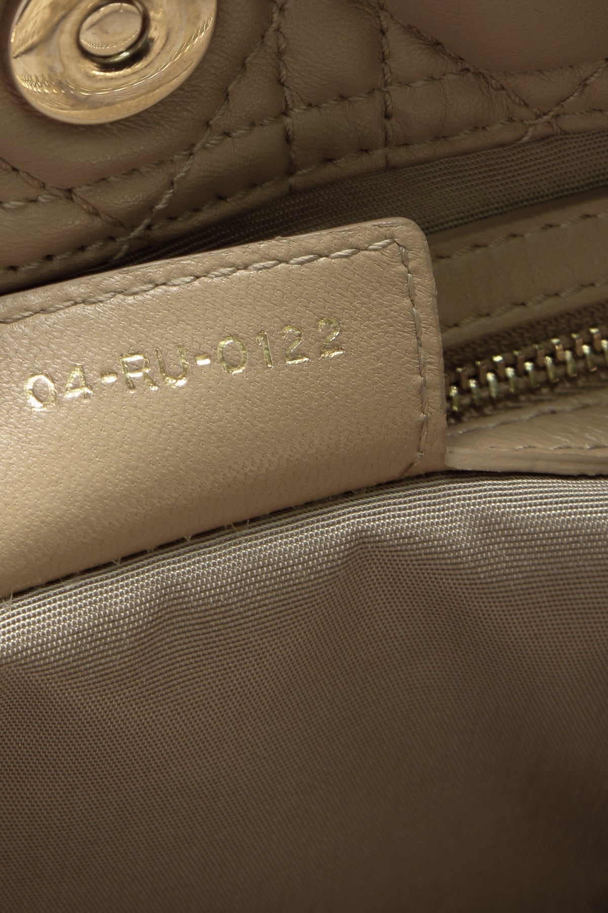 Cannage Large Shopping Tote Bag - Beige