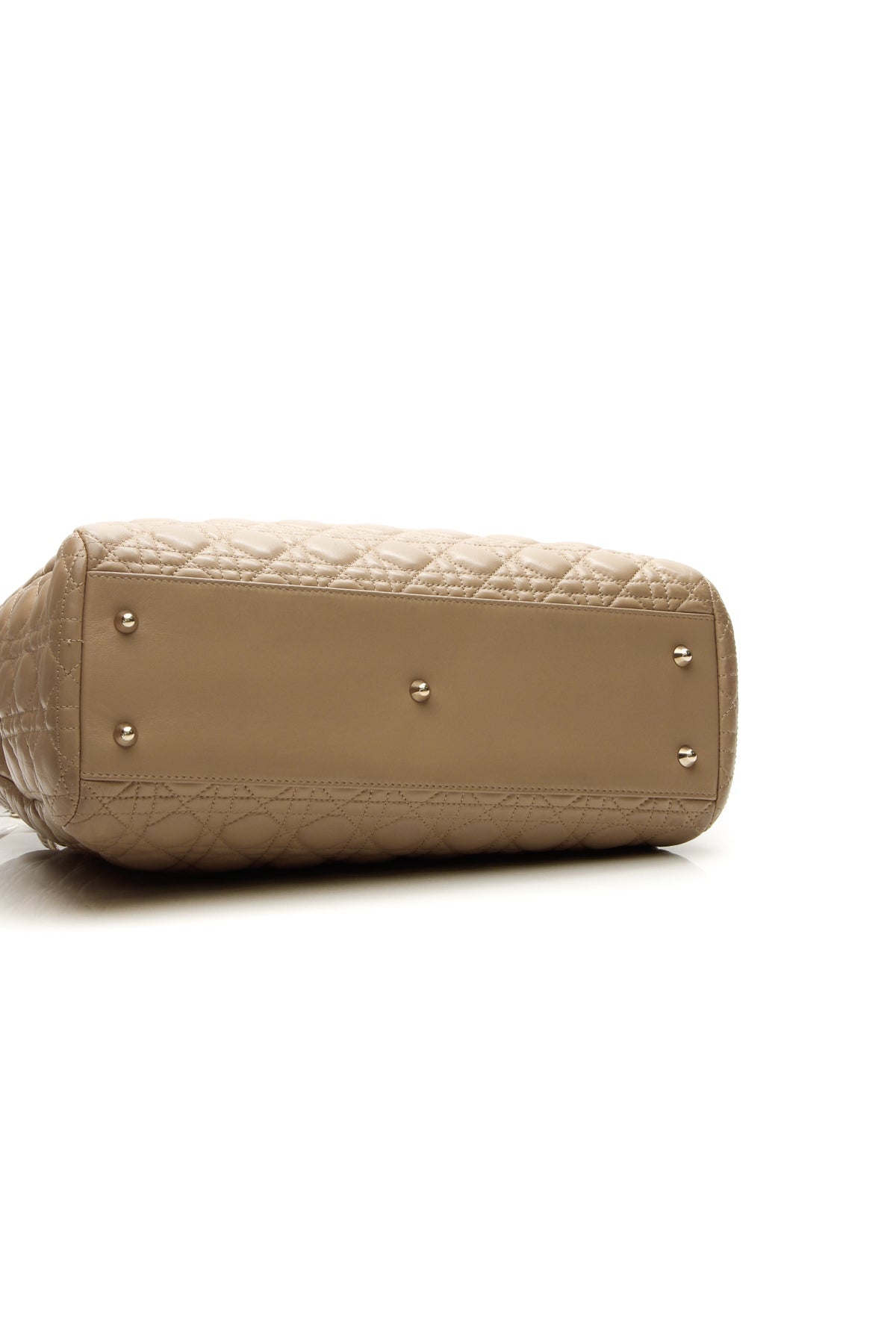 Cannage Large Shopping Tote Bag - Beige