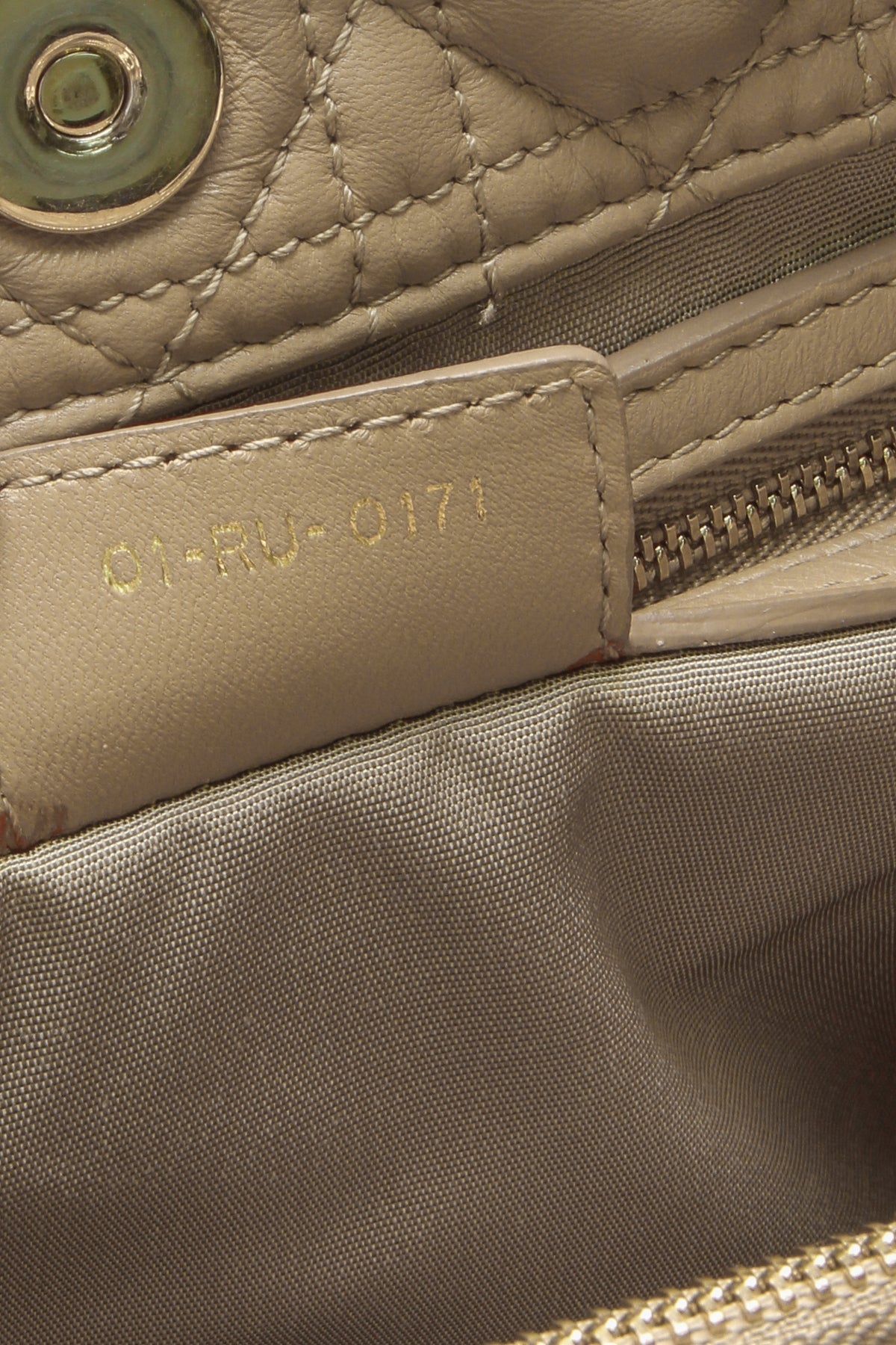 Cannage Large Shopping Tote Bag - Beige