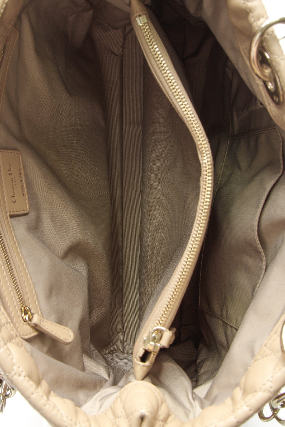 Cannage Large Shopping Tote Bag - Beige