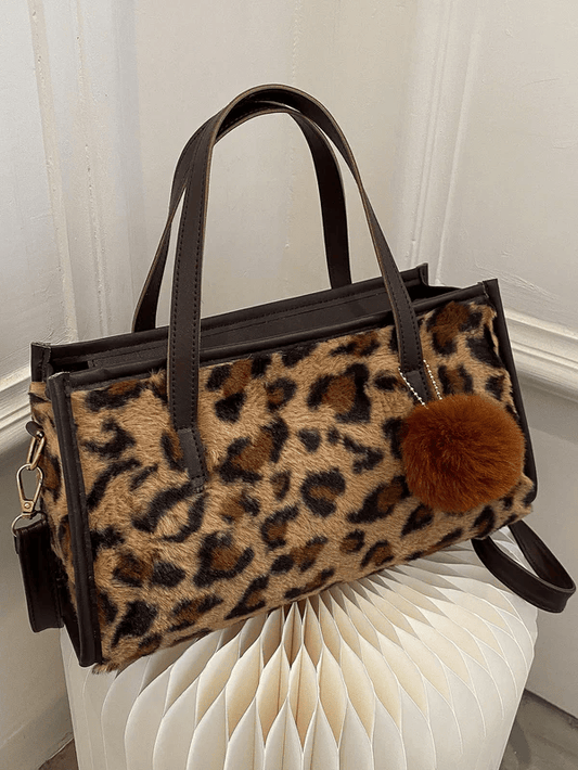 Classic Brown Structured Top-Handle Bag