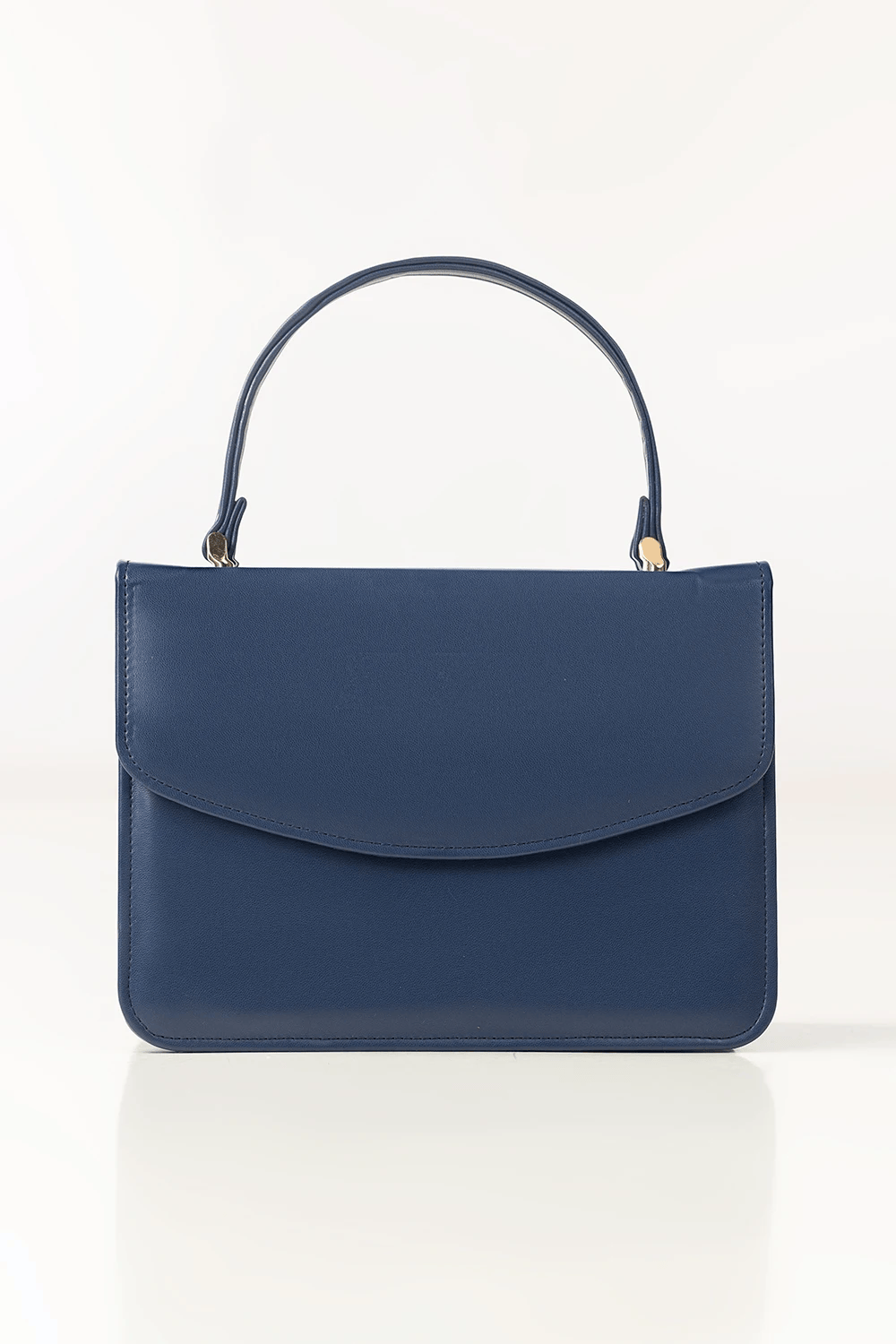 Elegant Two-Tone Structured Handbag