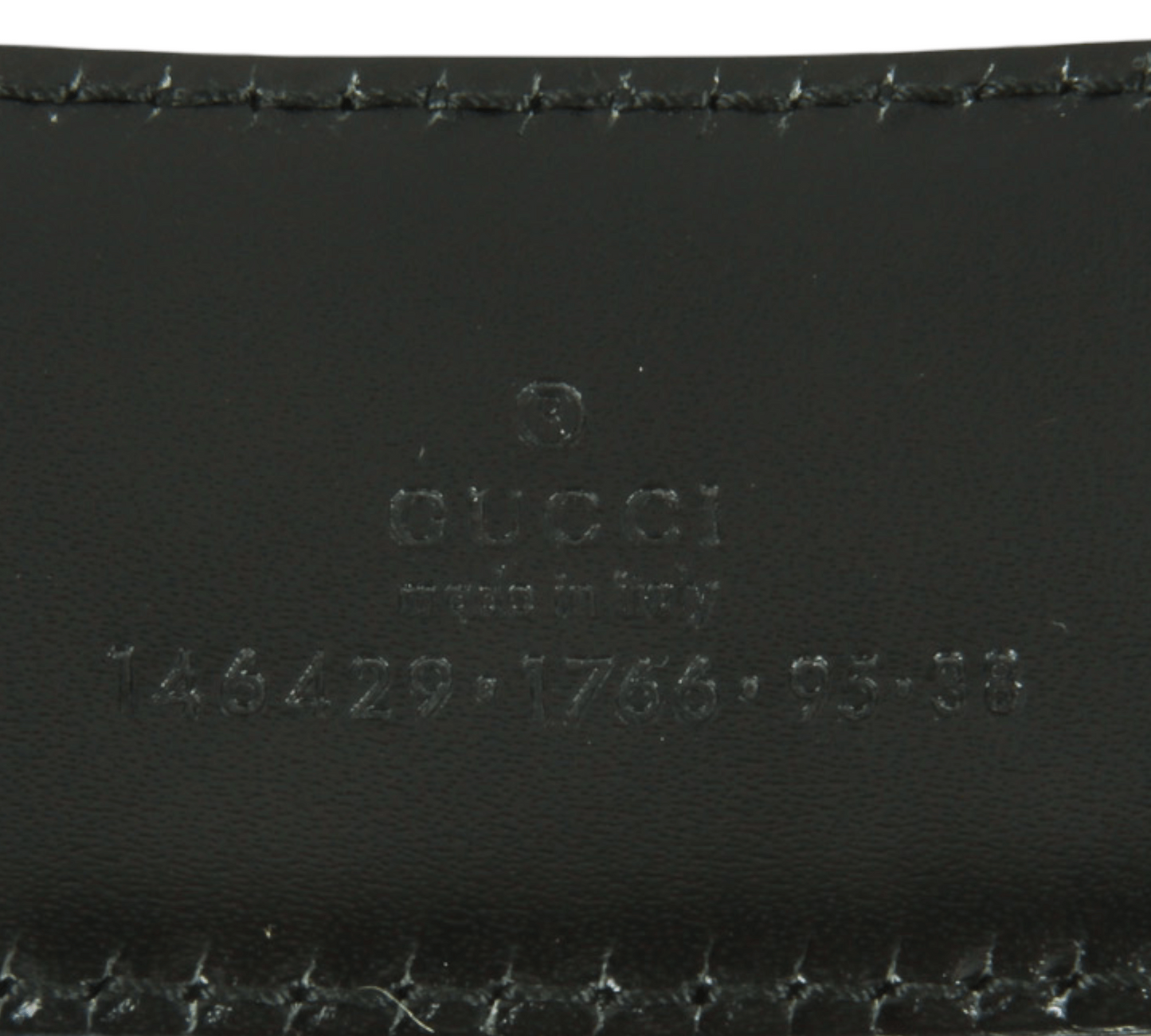 Authentic Gucci Micro Guccissima Belt Black leather