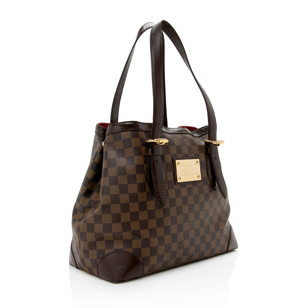 Louis Vuitton Damier Ebene Hampstead MM Tote (SHF-16598)