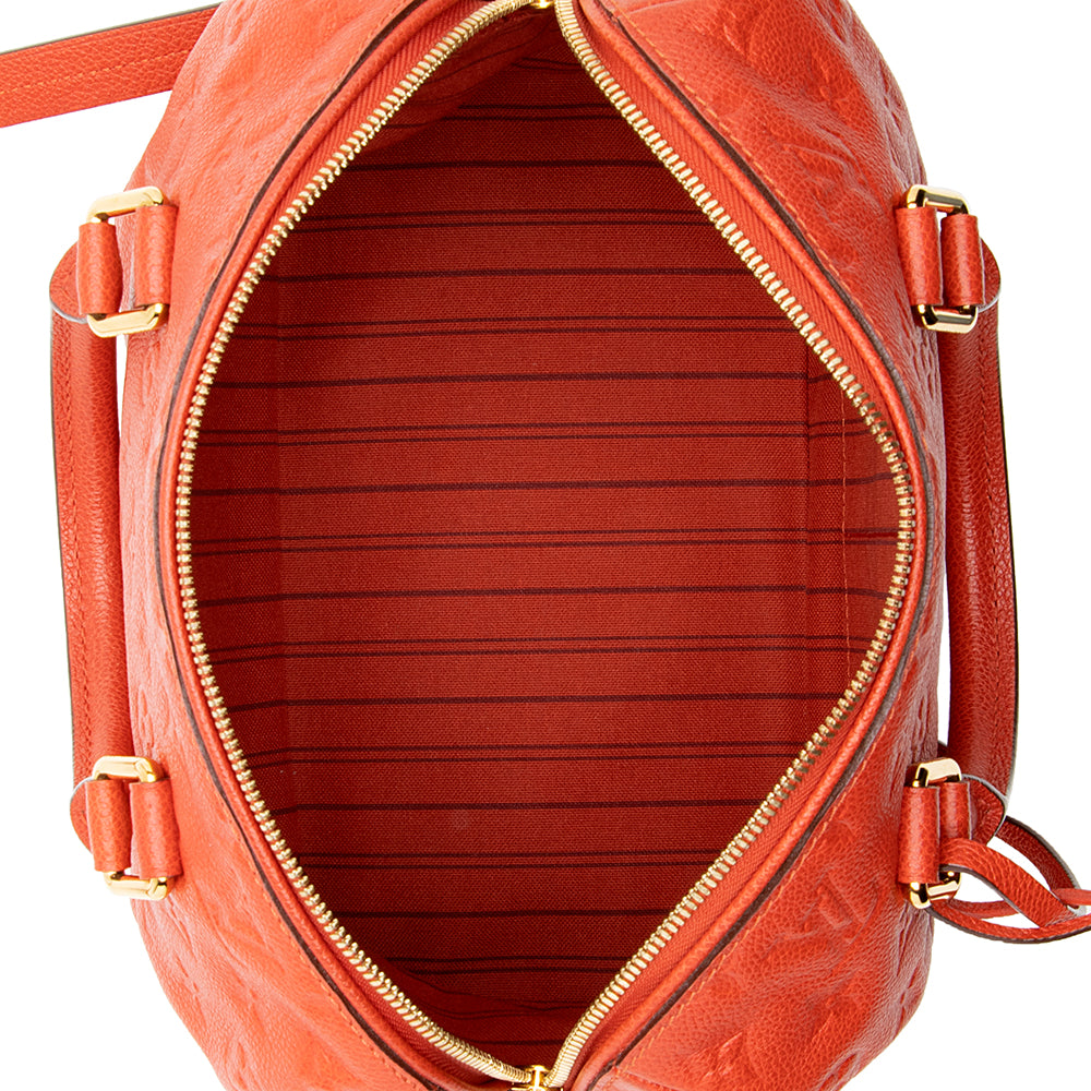 Louis Vuitton Monogram Empreinte Speedy Bandouliere 25 Satchel (SHF-16657)