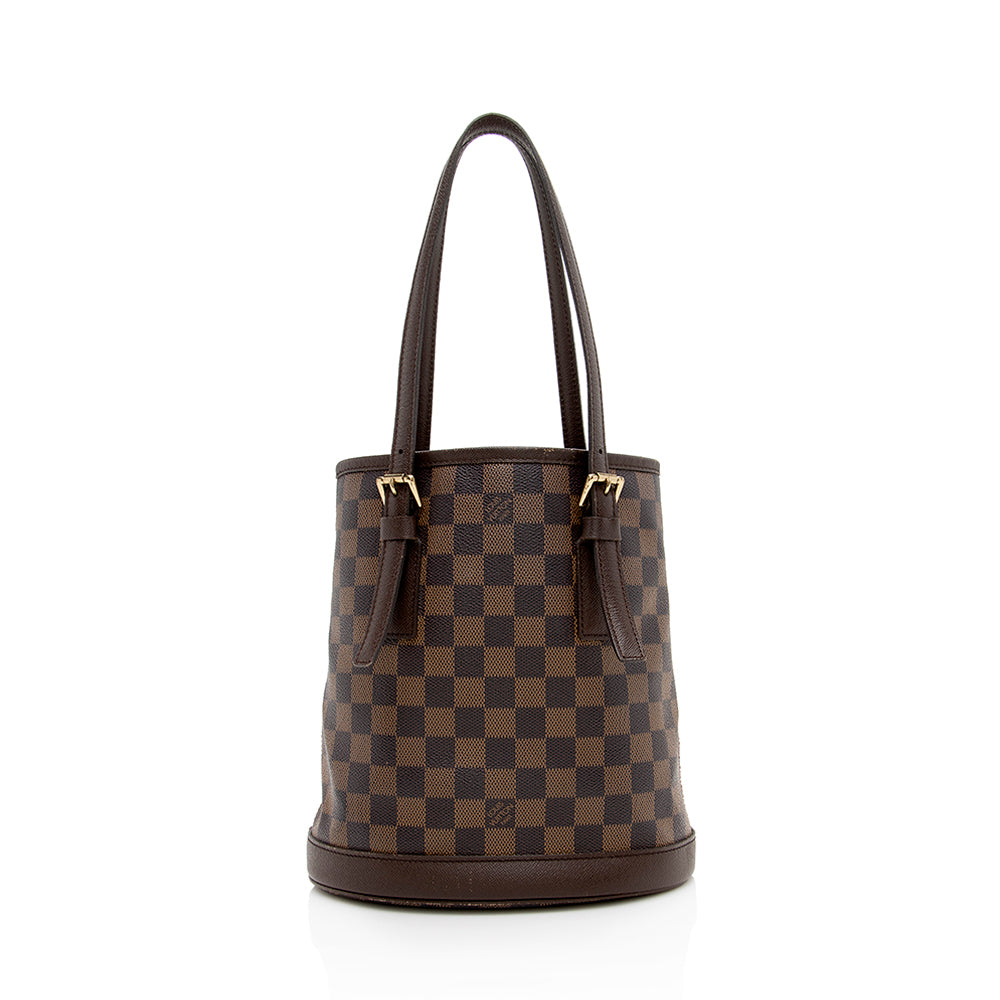 Louis Vuitton Vintage Damier Ebene Marais Bucket Tote (SHF-16670)