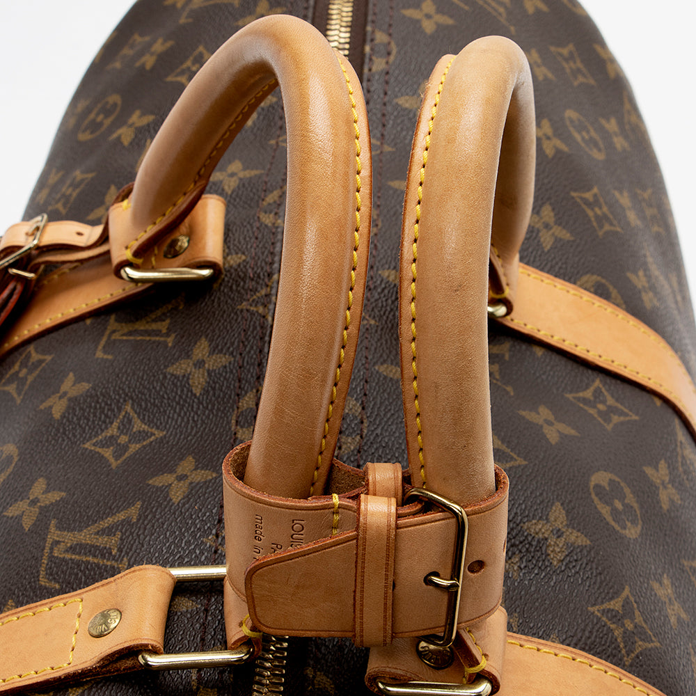 Louis Vuitton Vintage Monogram Canvas Bandouliere Keepall 50 Duffel Bag (SHF-17038)