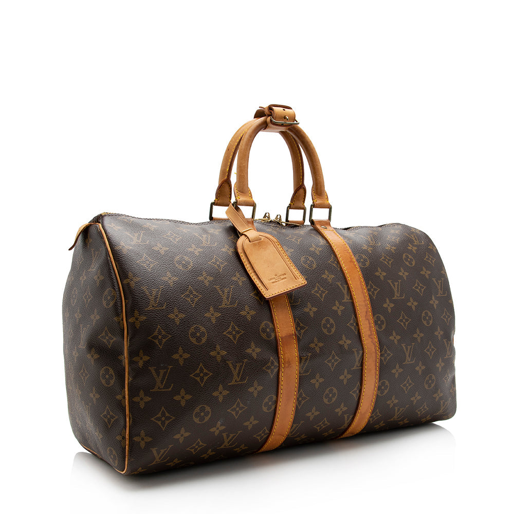 Louis Vuitton Vintage Monogram Canvas Keepall 45 Duffel Bag (SHF-16636)