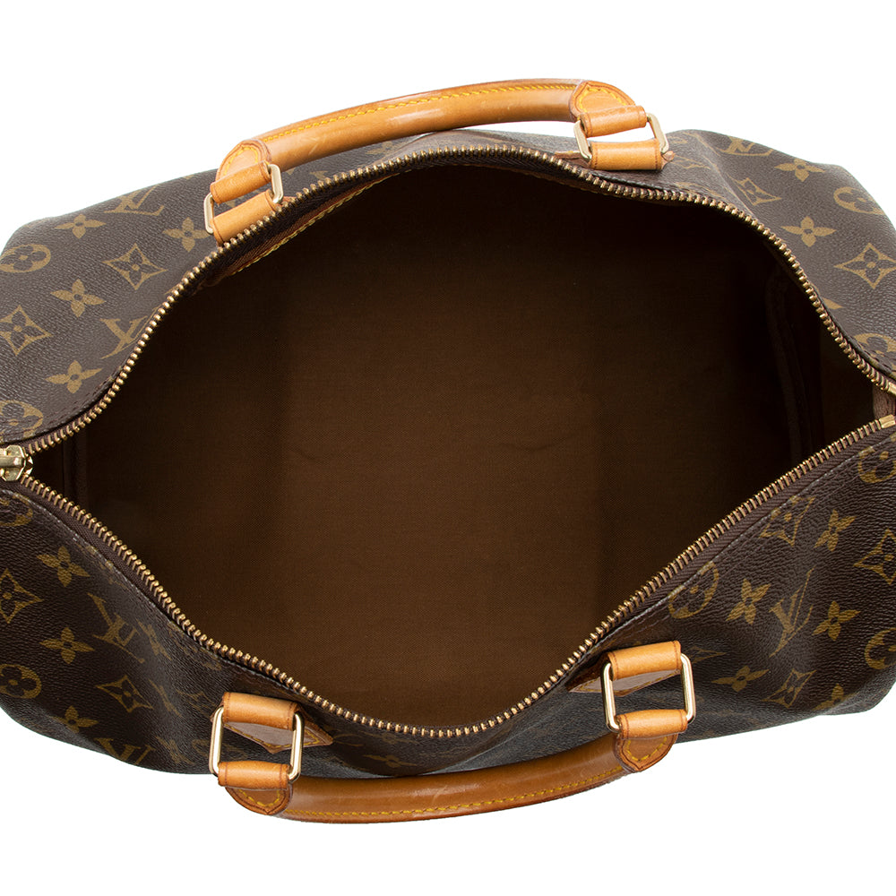 Louis Vuitton Vintage Monogram Canvas Speedy 35 Satchel (SHF-16728)