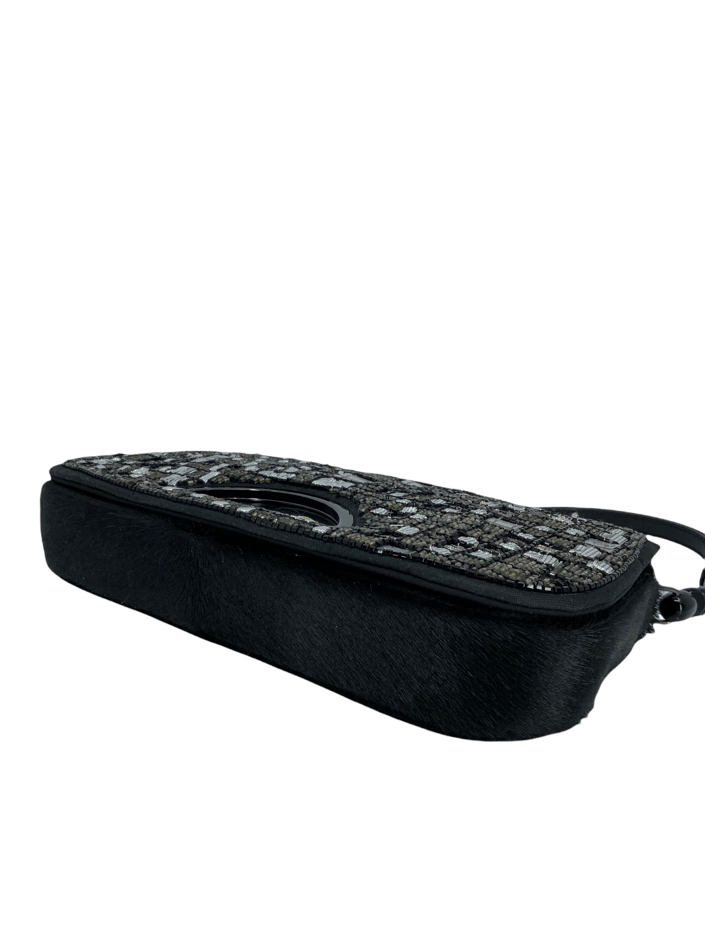 Christian Dior Beaded Calf Hair Malice Bag