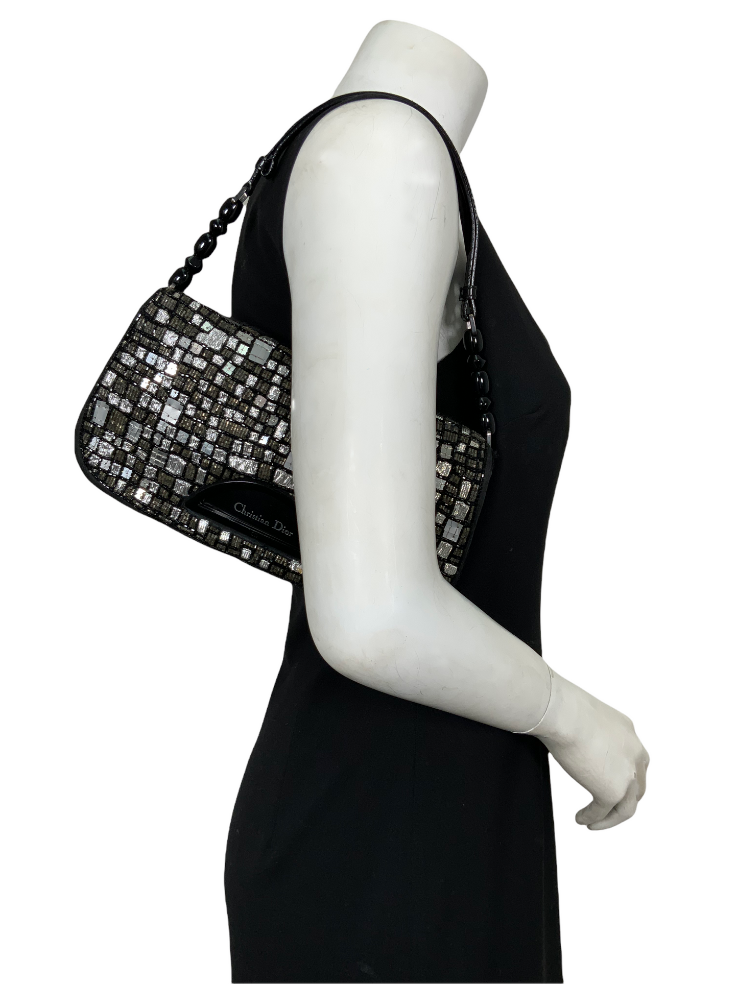 Christian Dior Beaded Calf Hair Malice Bag