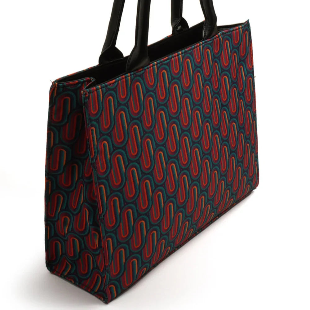 Monochrome Tribal Print Tote Bag