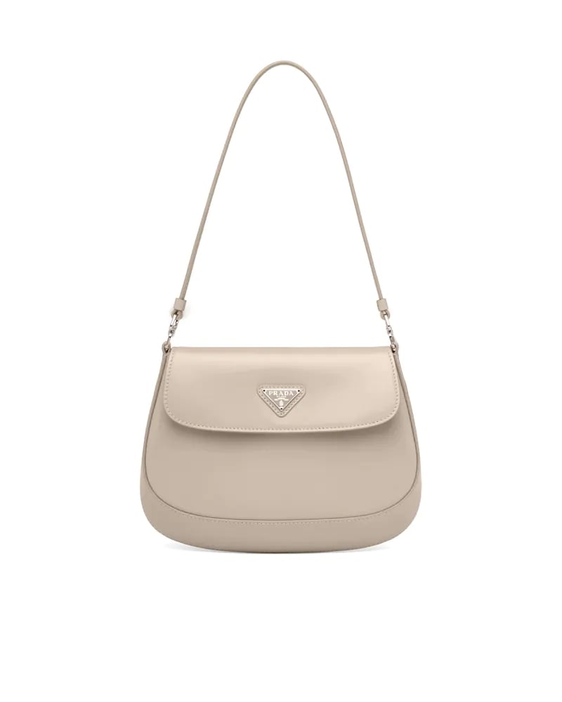 Prada Cleo Brushed Leather Shoulder Bag With Flap