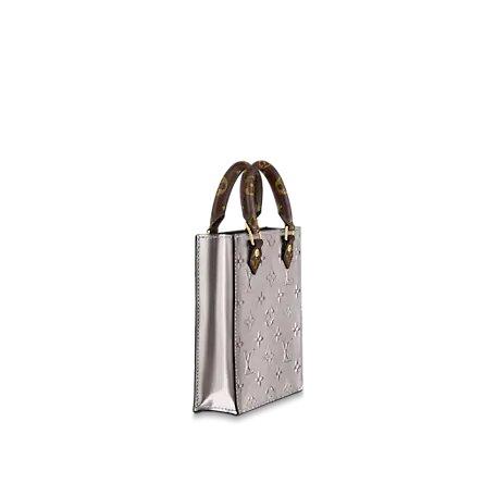 Louis Vuitton PETIT SAC PLAT Bag Rose Ballerine Grey